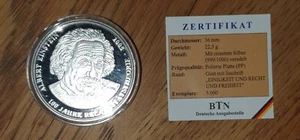 Sonder-Gedenkprägung zu 10 EURO Münze 100 J Relativitätstheorie 2005 mit Zerti - Bild 1 von 2
