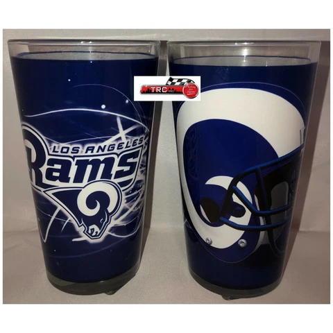 Los Angeles Rams Boelter NFL Sublimated Volt 16oz Pint Glass Set FREE SHIP!! Cover