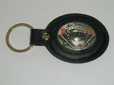 San Francisco Giants 3-D Metal & Leather Key Chain MLB Licensed Baseball - Image 1 of 3