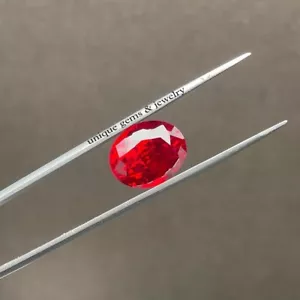 AAA+ 1 Ct Blood Red Natural Ruby  6X8 mm Oval Cut VVs1 Loose Gemstone 1+Gift - Picture 1 of 9