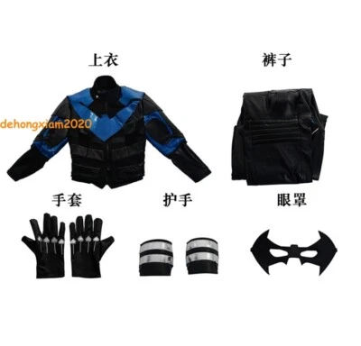 Batman: Gotham Knight Nightwing Cosplay Battle Costume Outfit Men Suit Halloween - Image 1 of 4