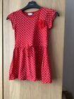 Next Age 6 Years Red T Shirt Dress With Flower Decoration