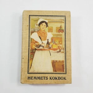 Hemmets Kokbok Vintage Swedish Cookbook By Fackskolan for Huslig 1945 Hardcover - Picture 1 of 9