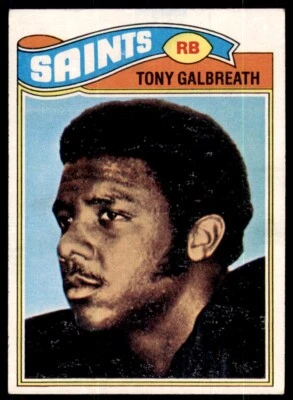 1977 Topps Tony Galbreath Rookie Football Card New Orleans Saints #257 - Image 1 of 2