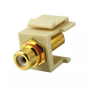 Skywalker F Femmina a RCA Femmina Inserto Jack Keystone (Fascia Rossa, Avorio) - Foto 1 di 5