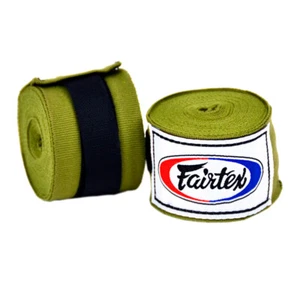 Fairtex Elastic Cotton HW2 Full Length 180 inch Hand Wraps # Olive green - Picture 1 of 2