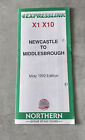 Bus Timetable - Expresslink - Newcastle to Middlesbrough - 1992 - Northern (31)