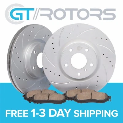 [FRONT SET] Brake Disc Rotors & Ceramic Brake Pads for Honda Passport 2019-2024 - Image 1 of 4