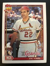 1990 Topps 40 Yrs. Mgr.  Joe Torre # 351 St Louis Cardinals