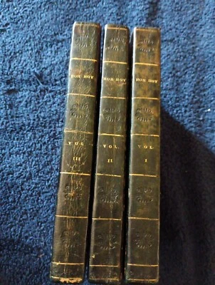 Sir Walter Scott Rob Roy 1818 1st UK 3 Vol VG - Image 1 of 4