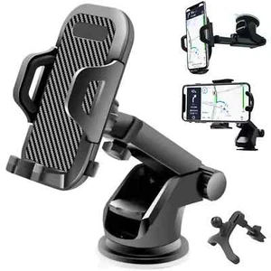 Car Phone Holder Mobile Phone Car Holder Stand 2in1 Desk Dashboard - Picture 1 of 8