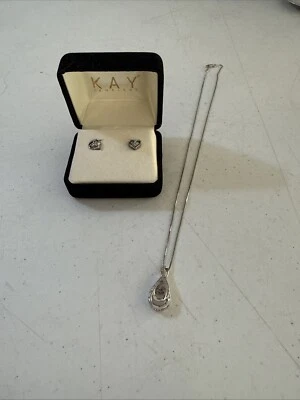 Kay Jewelers Heart Necklace And Earrings - Image 1 of 4