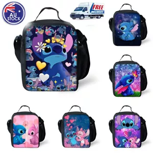 NEW Lilo & Stitch Kids Insulated Lunch Bag Food Picnic Box Sack Lunchbox Bag AU - Picture 1 of 17
