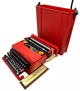 Máquina de escribir Olivetti Valentine roja vintage de Japón excelente envío y devolución en stock - Imagen 1 de 24