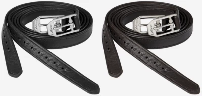 LeMieux Arika estribo cuero contacto cercano núcleo de nailon marrón/negro 130-145 cm - Imagen 1 de 4