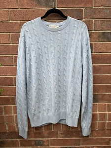 peter millar cableknit mens sweater Luxe Blend Cashmere Wool RN 100308 Men’s LRG - Picture 1 of 4