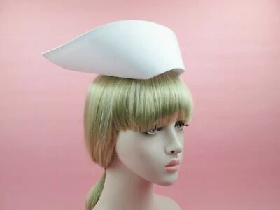 AUTHENTIC NURSE CAP OLD FASHION VINTAGE UNIFORM COSTUME HAT WHITE ADJUSTABLE - Image 1 of 4