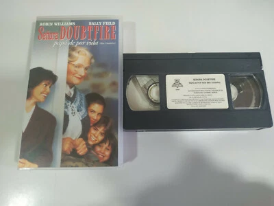Mrs. Doubtfire Robin Williams Sally Field - VHS Tape Spanish - Image 1 of 3