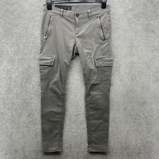 Armani Cargo Trousers Mens W 29" L 30" Grey J11 Skinny Tapered Leg Pocketed
