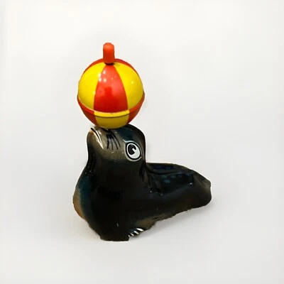 Lehmann 锡马戏团密封旋转球鼻子摩擦玩具西德 AHA 910 — 第 1/4 张图片