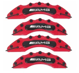 HIGH QUALITY RED CAR BRAKE CALIPER COVER AMG LOGO FIT MERCEDES-BENZ - Picture 1 of 9