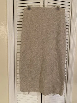 Falda elástica de algodón ligero jaspeado/bronceado COS talla S cintura elástica espalda dividida Foto 1 de 4