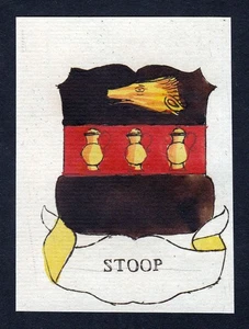 1800 Stoop Niederlande Wappen Adel coat of arms Heraldik Kupferstich engraving - Bild 1 von 1