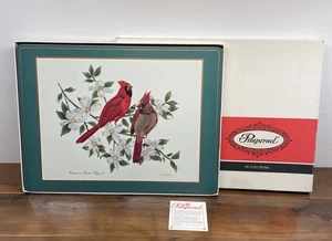 VTG Pimpernel Richard Lowe Birds Branches Set Of 4 Cork Placemats MCM Mint Cond - Picture 1 of 17