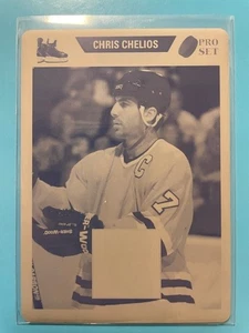 Chris Chelios - 2021-22 Pro Set Hockey "Pro Set Memorabilia" PSM-14 Cyan Plate - Bild 1 von 2