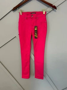 Like an Angel Girls Fuchsia Ankle Skinny Pants Size 10/12 Stretch Blend - Picture 1 of 5