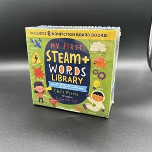 My First Steam Words Library 8 Book Set AUTHOR CHRIS FERRIE Sealed Brand New - Imagen 1 de 6