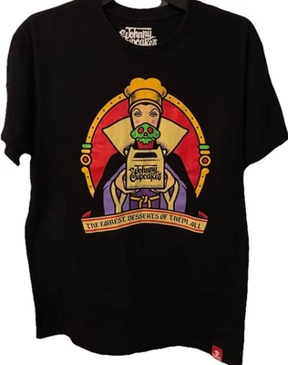 Camiseta Johnny Cupcakes Fairest Of All Queen Adulto Mediana Negra Manga Corta Top Foto 1 de 4