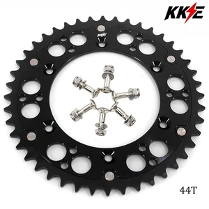 KKE 44T Hybrid Rear Sprocket for Suzuki RM125 250 98-08 DRZ400S 2000-2025 Black - Picture 1 of 9