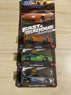 Hot Wheels Brian O’Connor Nissan Skyline Toyota Supra Mitsubishi Eclipse Premium - Image 1 of 4