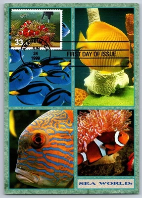 #3320 Aquarium Fish Clown Fish FDC Maxi Card - Image 1 of 2