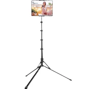 Tablet Floor Stand Tripod, 65" Phone Holder Mount Adjustable Height - Picture 1 of 6