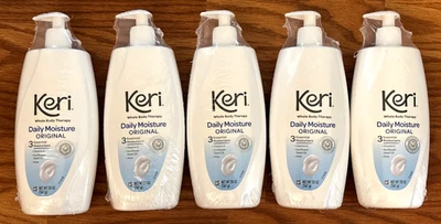 5 Pack Keri Daily Dry Skin Moisture Therapy Original Body Lotion Aloe 20 Oz Pump - Image 1 of 4