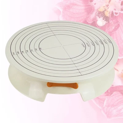  1PC 12 Inch Plastic Rotating Cake Turntable Platform Revolving Cake Making - Image 1 of 4