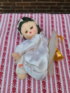 Vintage Navidad 9" Stockinette Pixie Angel Kneehugger Japón Morena Dormir - Imagen 1 de 9