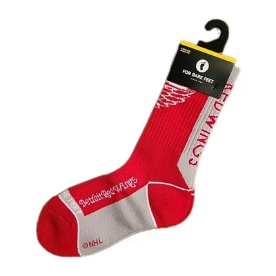 Calcetines Detroit Red Wings Hockey Gris RMC Deuce Band Logo Crew Foto 1 de 4