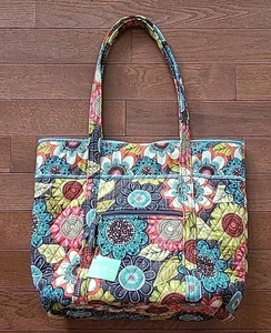 NWT Vera Bradley Flower Shower Large Colorful Toggle Tote Bag - Picture 1 of 10