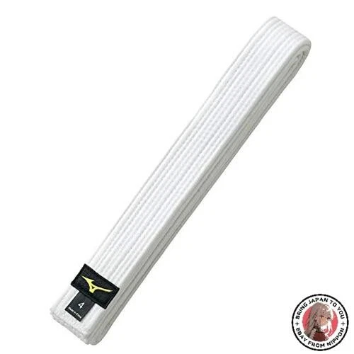 NEU MIZUNO Judo weiß Gürtel Twill Stoff Obi / mit Rücken Gr.J - Bild 1 von 1