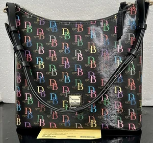 Dooney & Bourke 1975 B2DBM2030 BLBL Hobo Bag Black/ Multicolor - Picture 1 of 14