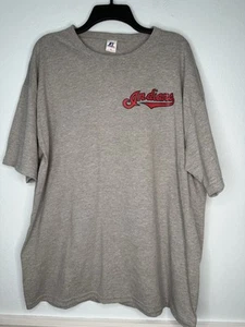 Russell Cleveland Indians Gray T Shirt Mens XL New NWT Vintage Deadstock Y2K #34 - Picture 1 of 4