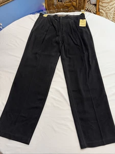 Neu mit Etikett Tommy Bahama St. Thomas schwarze plissierte Anzughose Seide für Herren Größe 36 x 32 - Bild 1 von 10