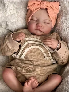 Muñecas bebé renacido de 17 pulgadas muñeca recién nacida de silicona suave juguete para niños - regalo EE. UU. - Imagen 1 de 5