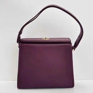 Coach 137 Turnlock Shoulder Bag Purple Remake Of Geometric Bag 9043 EUC - Picture 1 of 21