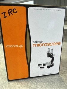 Vintage Monolux Stereo Microscope 30x With Rock Specimens 6142 See Details Home - Picture 1 of 16