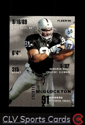 Football sports Fleer Chester McGlockton Los Angeles Raiders Near Mint or Better - Image 1 of 2
