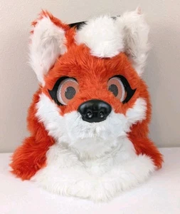 Spirit Halloween Orange Fox Furry Head Full Mask One Size Fits Most **READ** - Picture 1 of 16